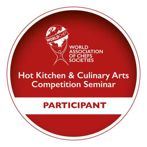 Worldchefs Hot Kitchen and Culinary Arts Competition Seminar participant Credly badge